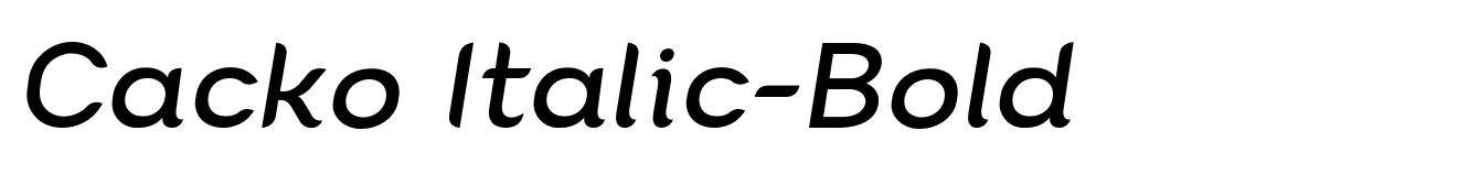 Cacko Italic-Bold